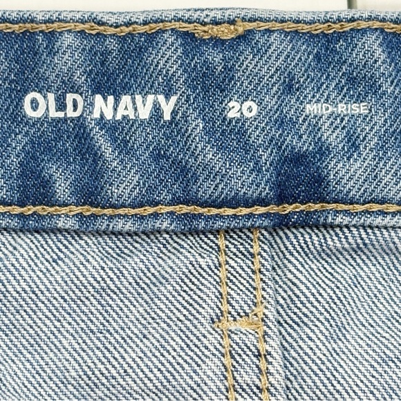 Old Navy Light Wash Blue Denim Distressed Mid-Rise Mini Jean Skirt 20 - Picture 4 of 16